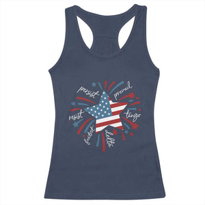Funny 4th of July Fireworks Foxtrot Delta Tango Racerback Tank Top TS11 Navy Print Your Wear