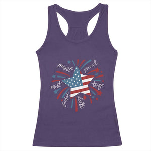 Funny 4th of July Fireworks Foxtrot Delta Tango Racerback Tank Top TS11 Purple Print Your Wear