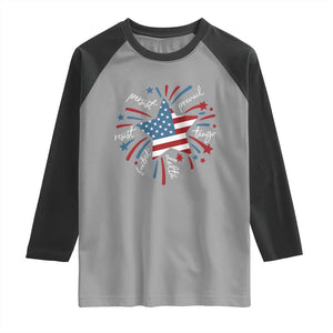 Funny 4th of July Fireworks Foxtrot Delta Tango Raglan Shirt TS11 Sport Gray Black Print Your Wear