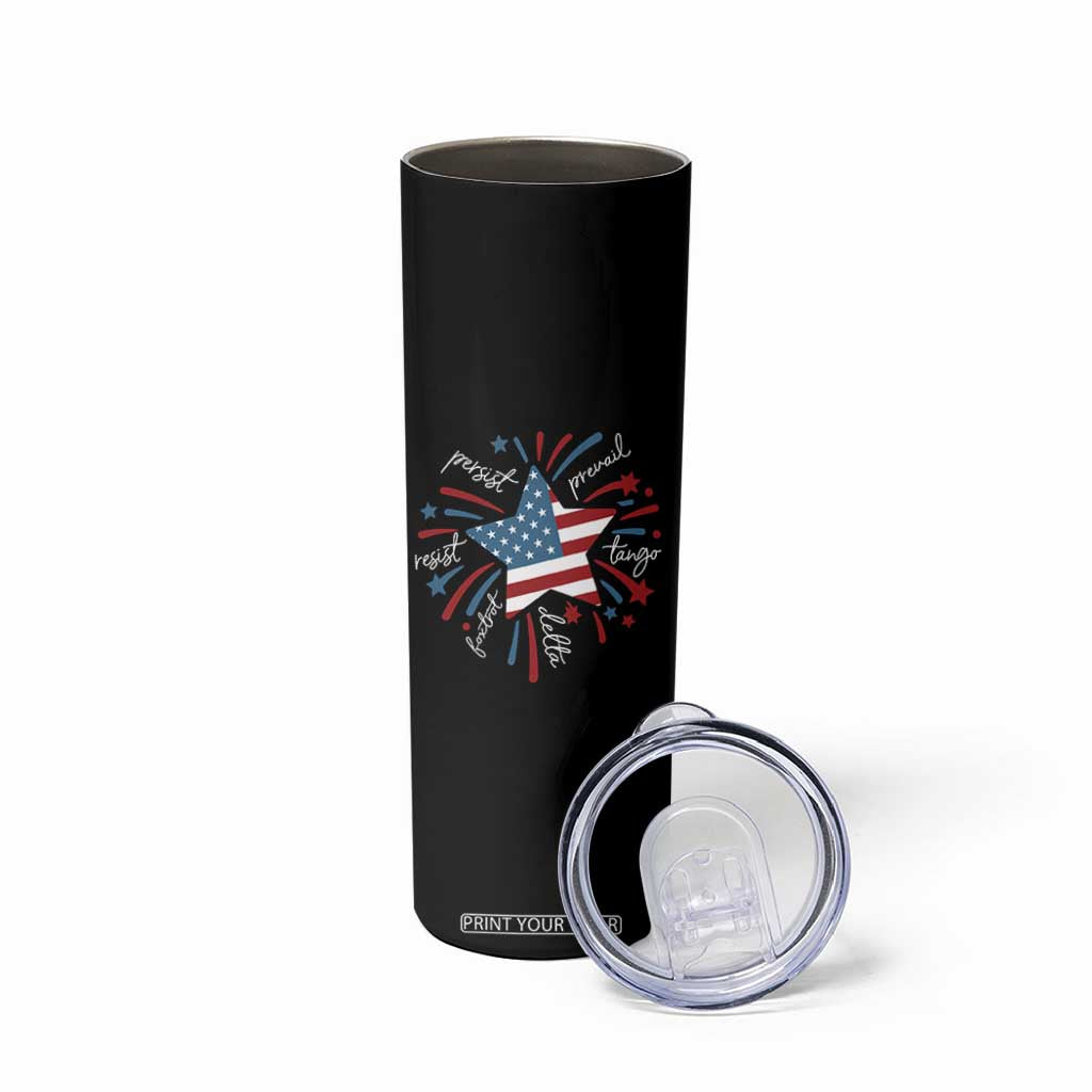 Funny 4th of July Fireworks Foxtrot Delta Tango Skinny Tumbler TS11 Print Your Wear