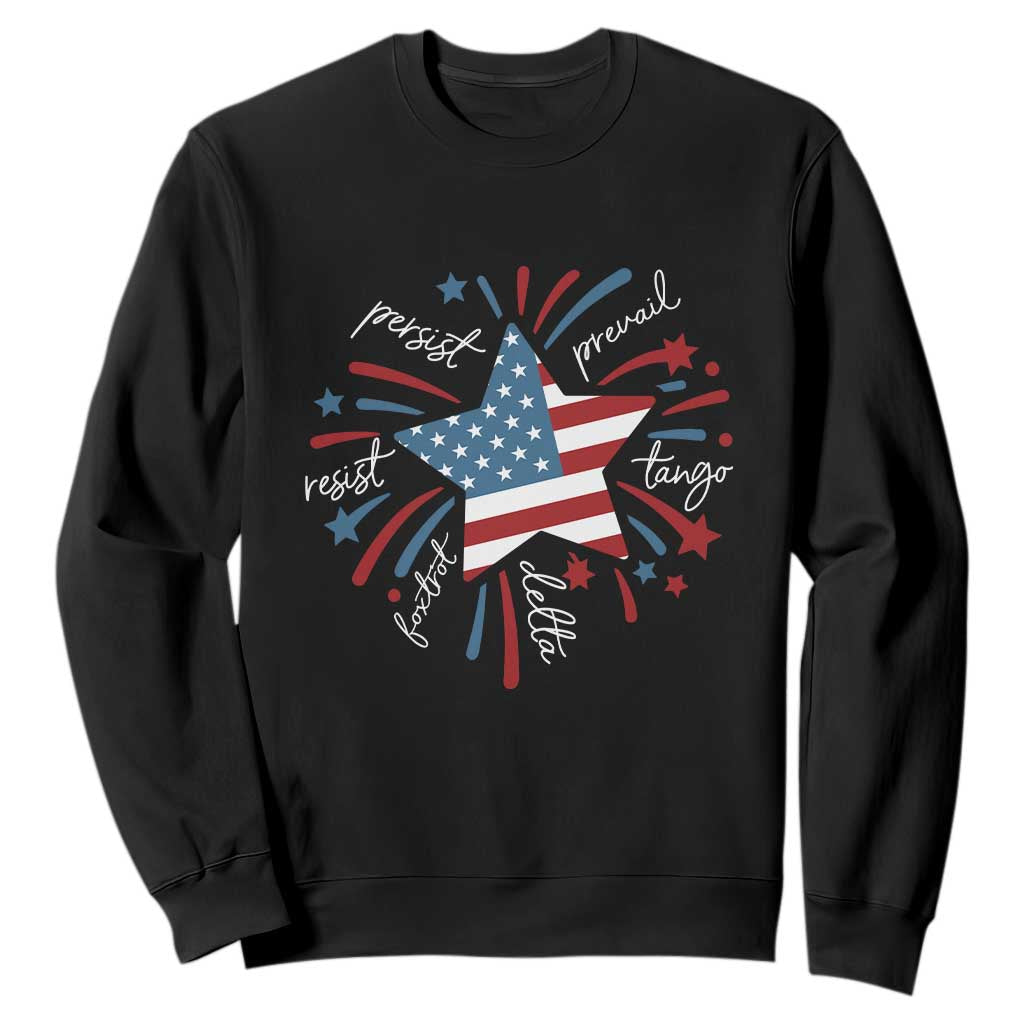 Funny 4th of July Fireworks Foxtrot Delta Tango Sweatshirt TS11 Black Print Your Wear
