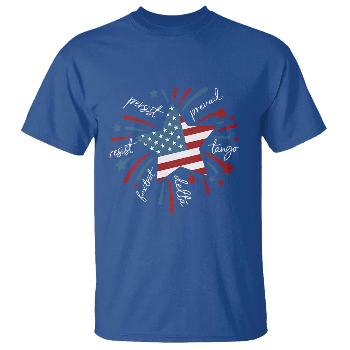 Funny 4th of July Fireworks Foxtrot Delta Tango T Shirt TS11 Royal Blue Print Your Wear