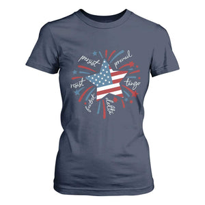 Funny 4th of July Fireworks Foxtrot Delta Tango T Shirt For Women TS11 Navy Print Your Wear