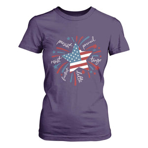 Funny 4th of July Fireworks Foxtrot Delta Tango T Shirt For Women TS11 Purple Print Your Wear