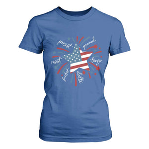 Funny 4th of July Fireworks Foxtrot Delta Tango T Shirt For Women TS11 Royal Blue Print Your Wear