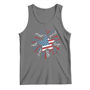 Funny 4th of July Fireworks Foxtrot Delta Tango Tank Top TS11 Black Heather Print Your Wear