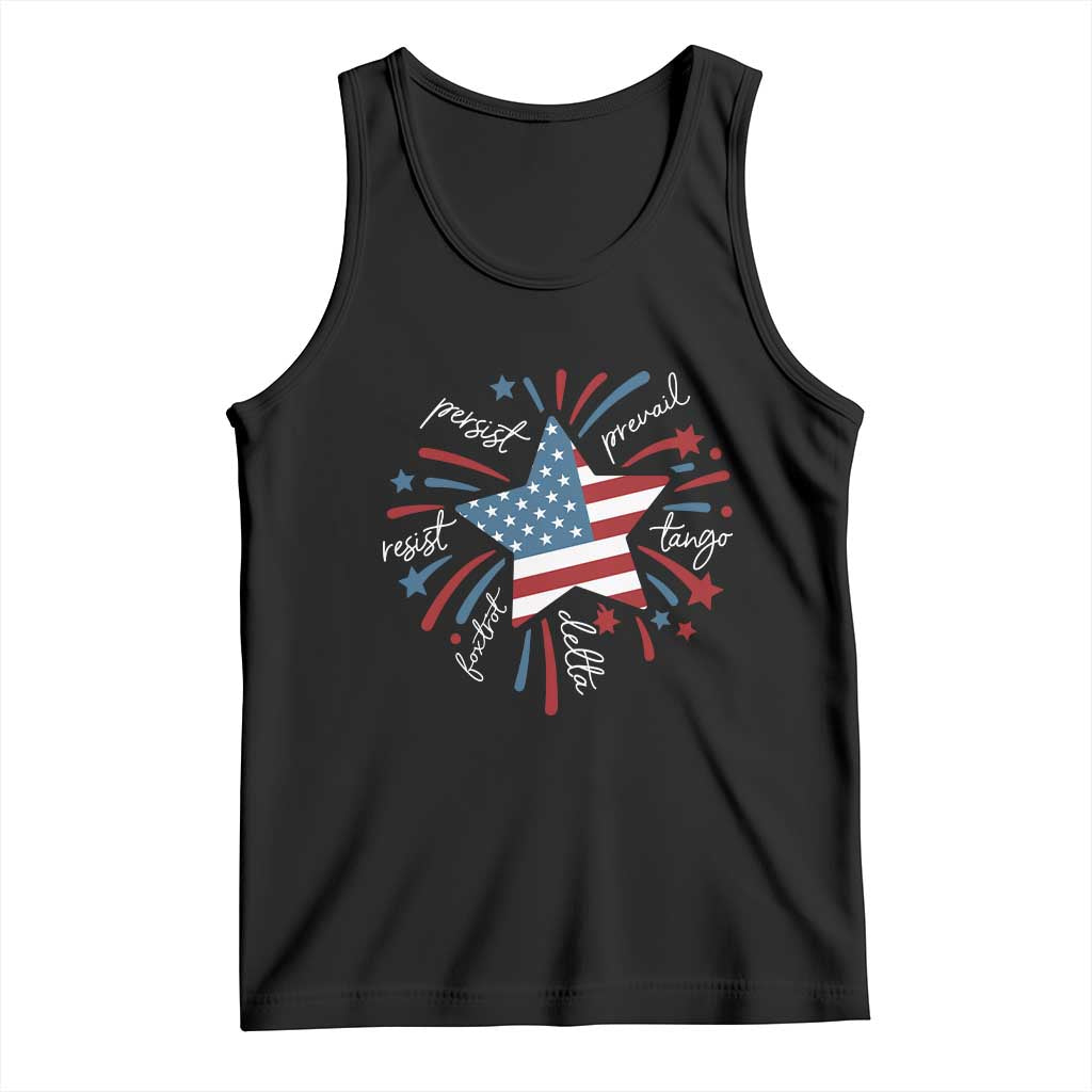 Funny 4th of July Fireworks Foxtrot Delta Tango Tank Top TS11 Black Print Your Wear