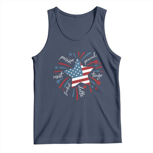 Funny 4th of July Fireworks Foxtrot Delta Tango Tank Top TS11 Navy Print Your Wear