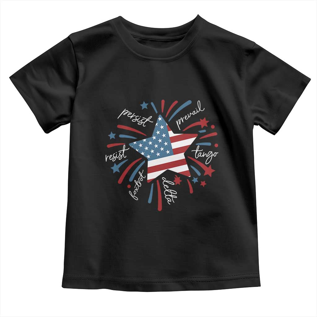 Funny 4th of July Fireworks Foxtrot Delta Tango Toddler T Shirt TS11 Black Print Your Wear