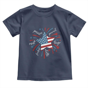 Funny 4th of July Fireworks Foxtrot Delta Tango Toddler T Shirt TS11 Navy Print Your Wear