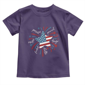 Funny 4th of July Fireworks Foxtrot Delta Tango Toddler T Shirt TS11 Purple Print Your Wear