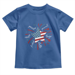 Funny 4th of July Fireworks Foxtrot Delta Tango Toddler T Shirt TS11 Royal Blue Print Your Wear