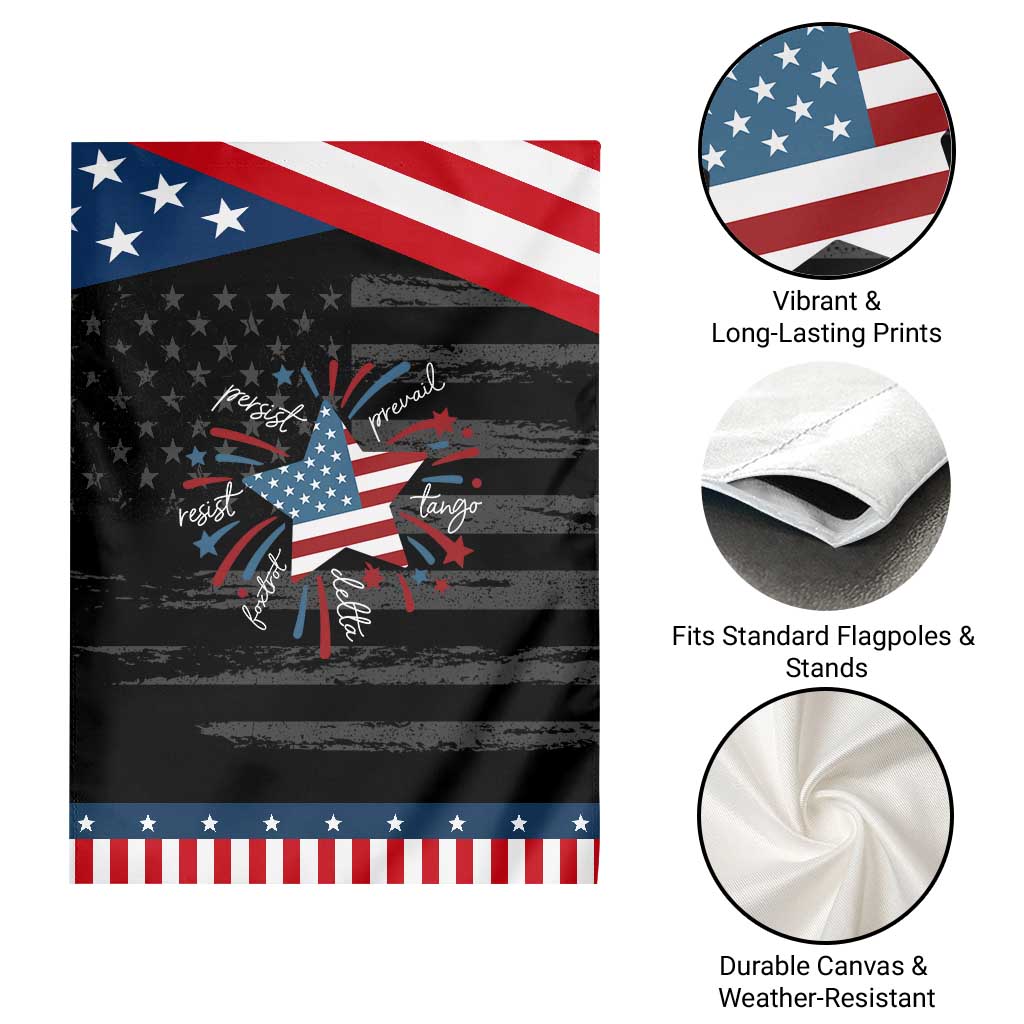 Funny 4th of July Fireworks Foxtrot Delta Tango Garden Flag TS11 Print Your Wear
