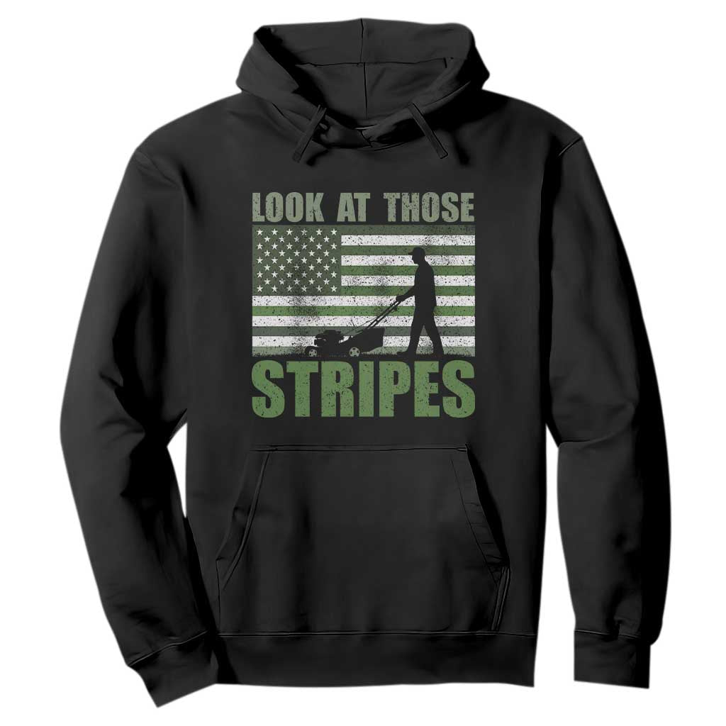 Funny Gardening Lawn Mower Hoodie Look At Those Stripes American Flag TS11 Black Print Your Wear