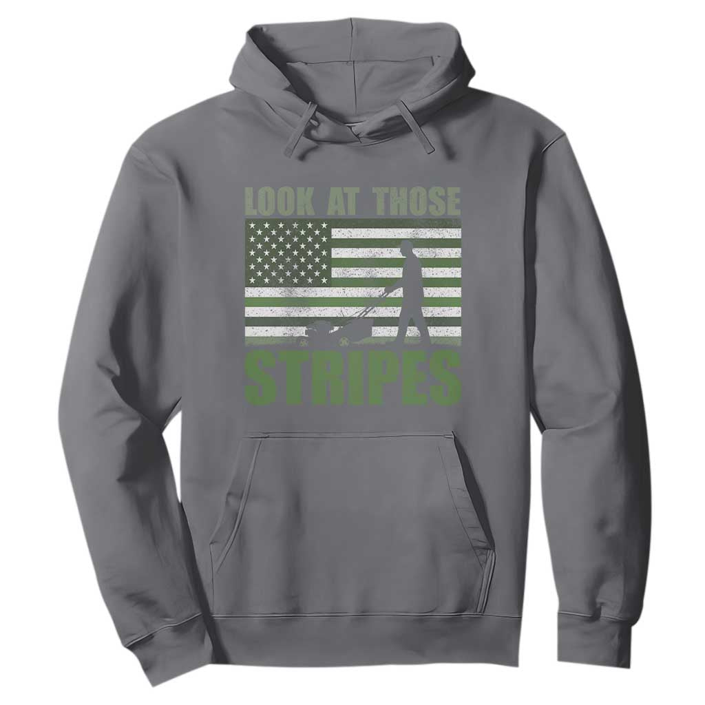 Funny Gardening Lawn Mower Hoodie Look At Those Stripes American Flag TS11 Charcoal Print Your Wear