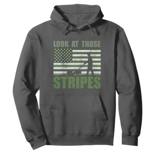 Funny Gardening Lawn Mower Hoodie Look At Those Stripes American Flag TS11 Dark Heather Print Your Wear