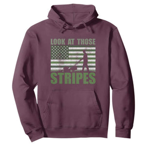 Funny Gardening Lawn Mower Hoodie Look At Those Stripes American Flag TS11 Maroon Print Your Wear