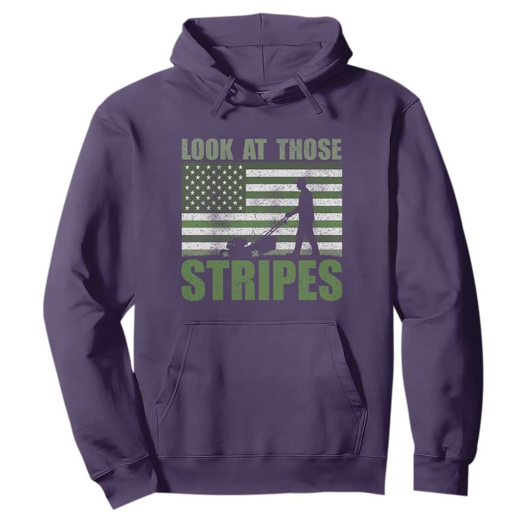 Funny Gardening Lawn Mower Hoodie Look At Those Stripes American Flag TS11 Purple Print Your Wear
