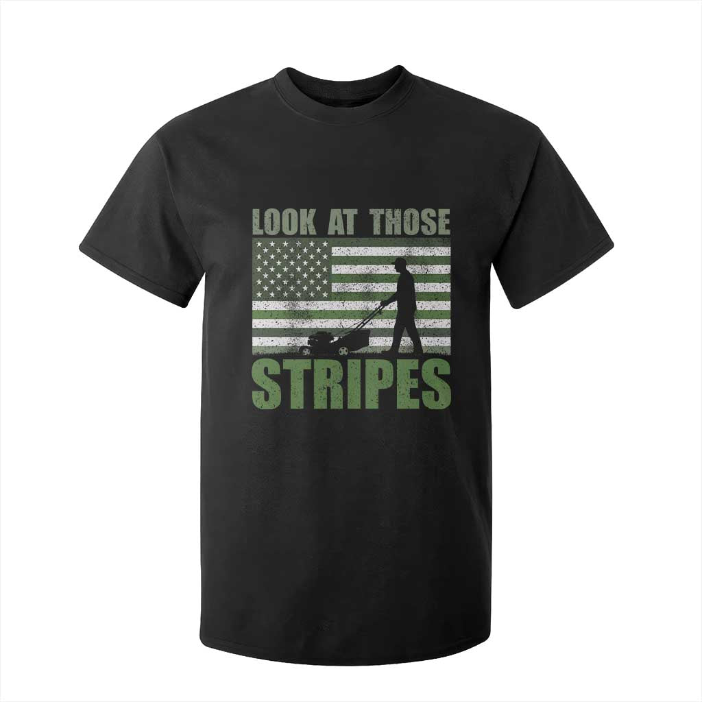 Funny Gardening Lawn Mower T Shirt For Kid Look At Those Stripes American Flag TS11 Black Print Your Wear