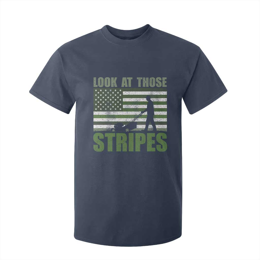 Funny Gardening Lawn Mower T Shirt For Kid Look At Those Stripes American Flag TS11 Navy Print Your Wear