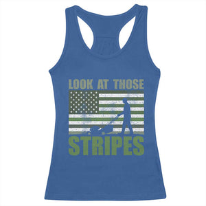 Funny Gardening Lawn Mower Racerback Tank Top Look At Those Stripes American Flag TS11 Royal Blue Print Your Wear