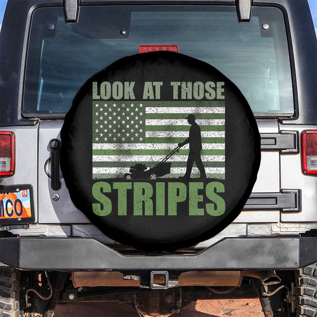 Funny Gardening Lawn Mower Spare Tire Cover Look At Those Stripes American Flag TS11 No hole Black Print Your Wear
