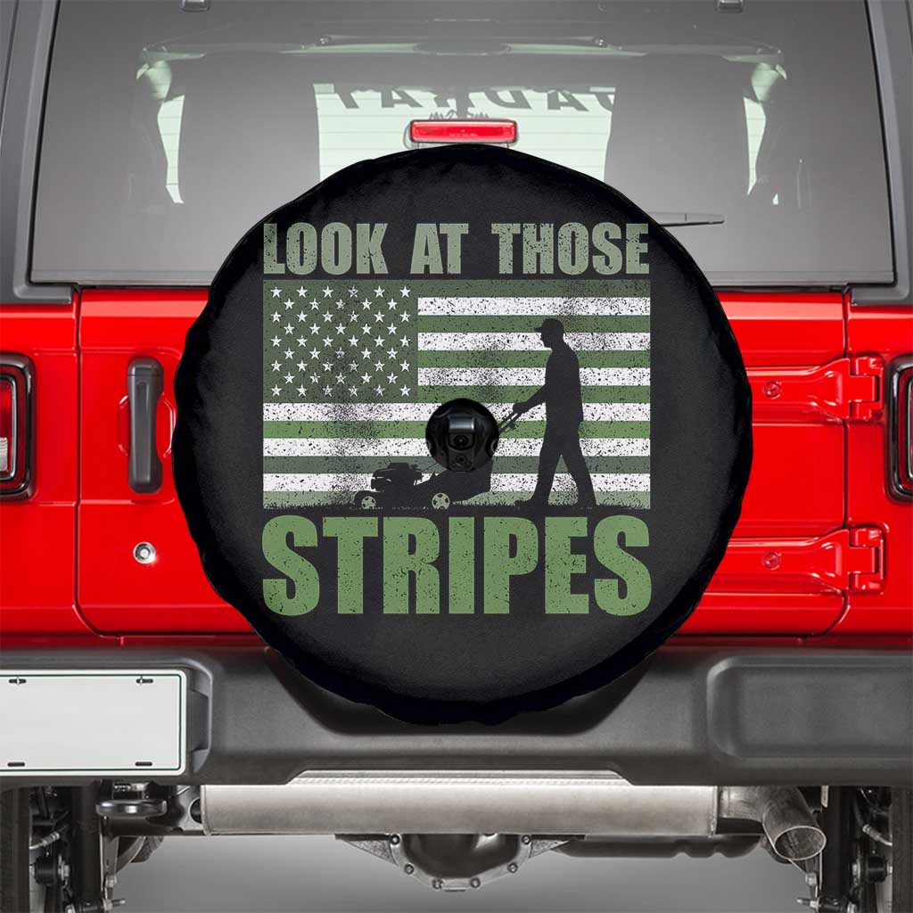 Funny Gardening Lawn Mower Spare Tire Cover Look At Those Stripes American Flag TS11 Black Print Your Wear