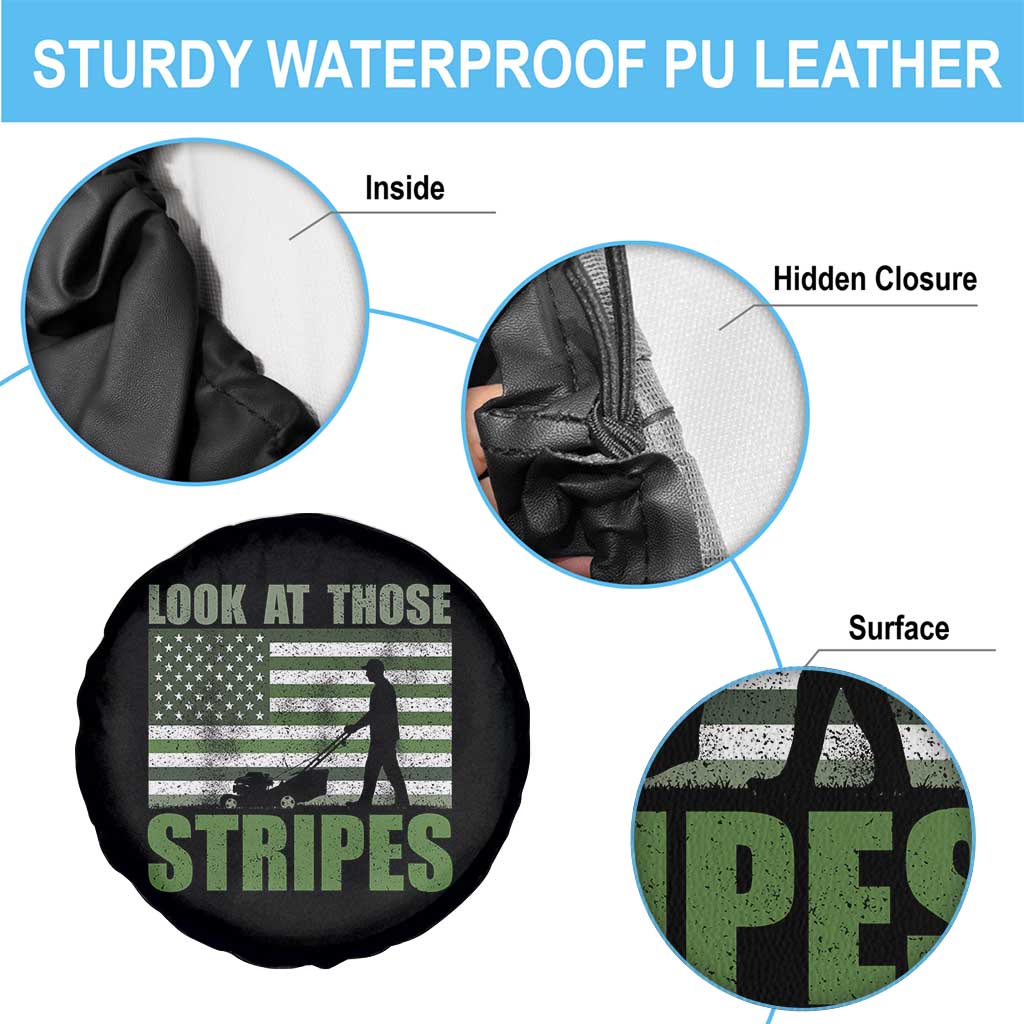 Funny Gardening Lawn Mower Spare Tire Cover Look At Those Stripes American Flag TS11 Print Your Wear