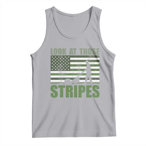 Funny Gardening Lawn Mower Tank Top Look At Those Stripes American Flag TS11 Athletic Heather Print Your Wear