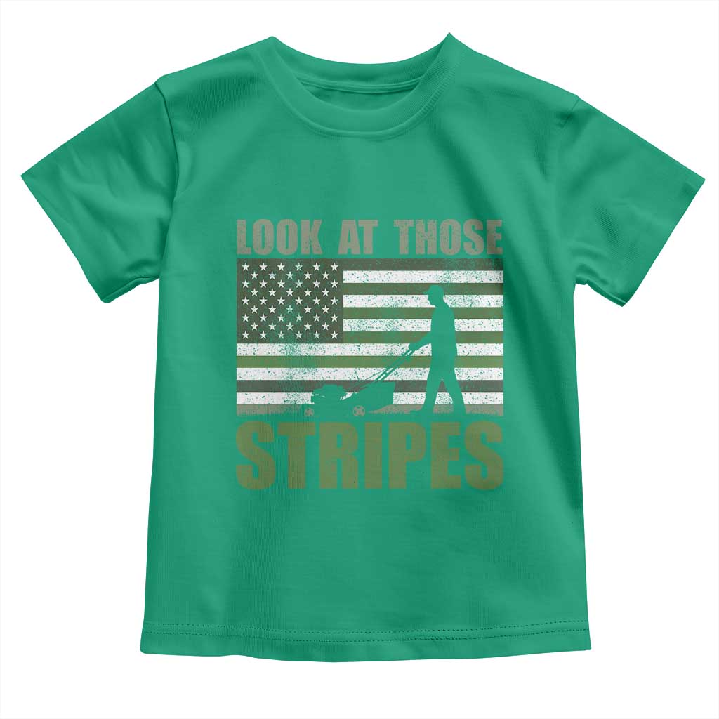 Funny Gardening Lawn Mower Toddler T Shirt Look At Those Stripes American Flag TS11 Irish Green Print Your Wear