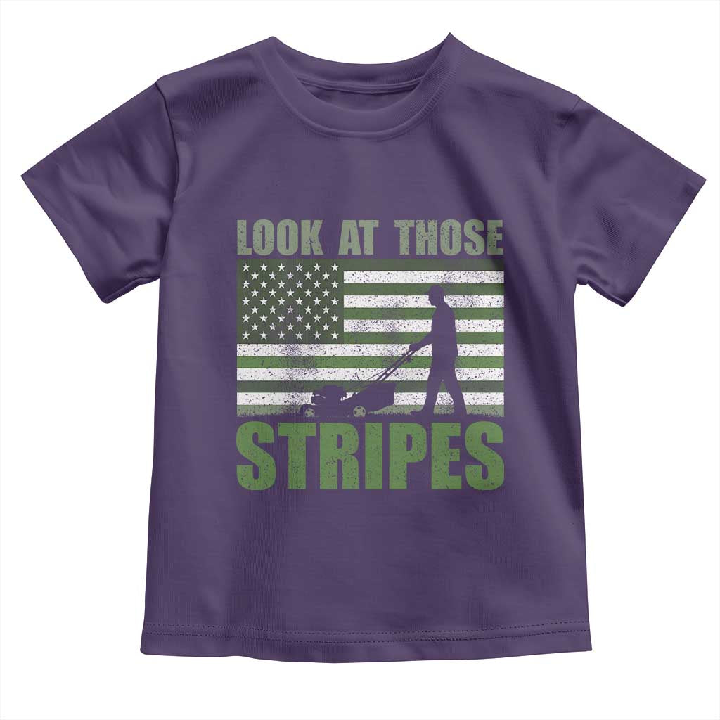 Funny Gardening Lawn Mower Toddler T Shirt Look At Those Stripes American Flag TS11 Purple Print Your Wear