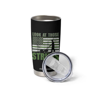 Funny Gardening Lawn Mower Tumbler Cup Look At Those Stripes American Flag TS11 Print Your Wear