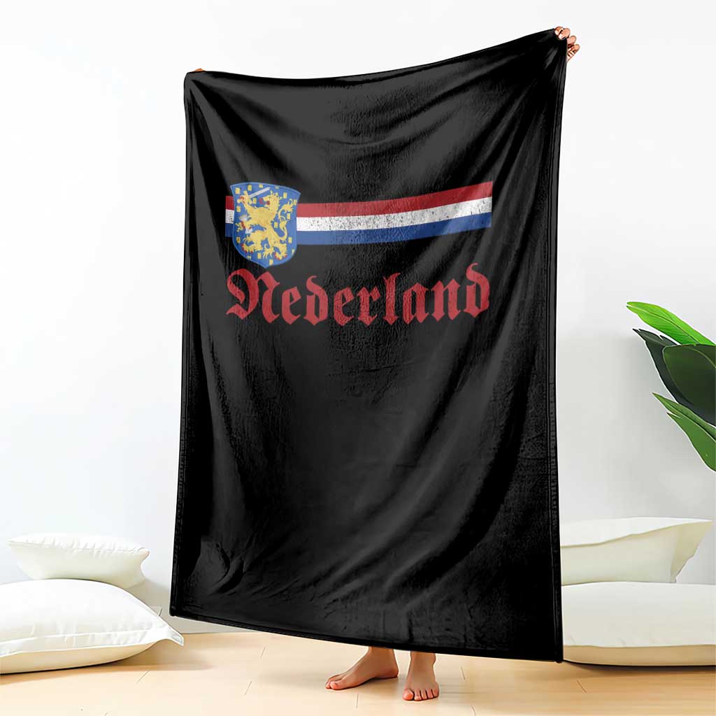 Nederland Holland Emblem Lion Vintage Dutch Flag Throw Blanket