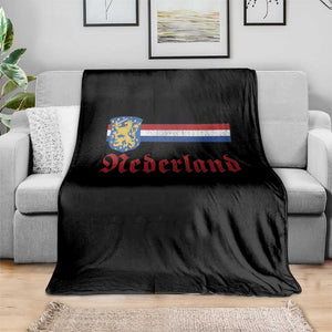 Nederland Holland Emblem Lion Vintage Dutch Flag Throw Blanket
