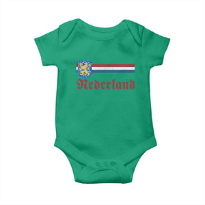 Nederland Holland Emblem Lion Vintage Dutch Flag Baby Onesie