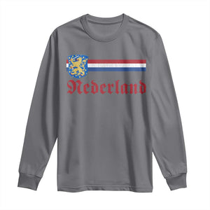 Nederland Holland Emblem Lion Vintage Dutch Flag Long Sleeve Shirt