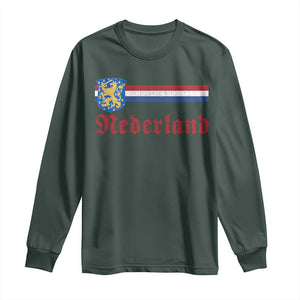 Nederland Holland Emblem Lion Vintage Dutch Flag Long Sleeve Shirt
