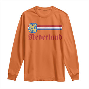Nederland Holland Emblem Lion Vintage Dutch Flag Long Sleeve Shirt