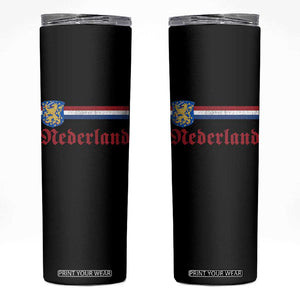 Nederland Holland Emblem Lion Vintage Dutch Flag Skinny Tumbler