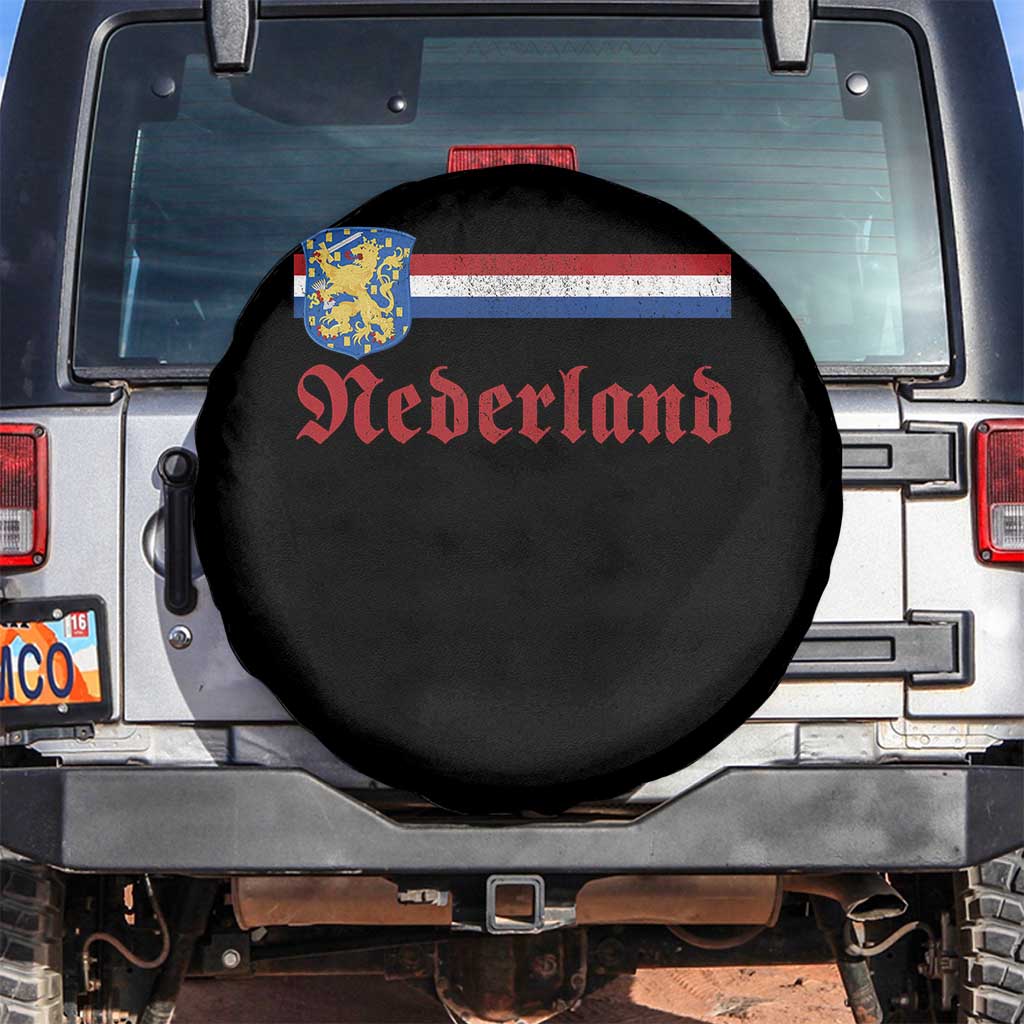 Nederland Holland Emblem Lion Vintage Dutch Flag Spare Tire Cover TS11 No hole Black Print Your Wear