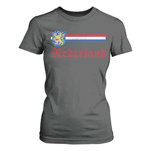 Nederland Holland Emblem Lion Vintage Dutch Flag T Shirt For Women