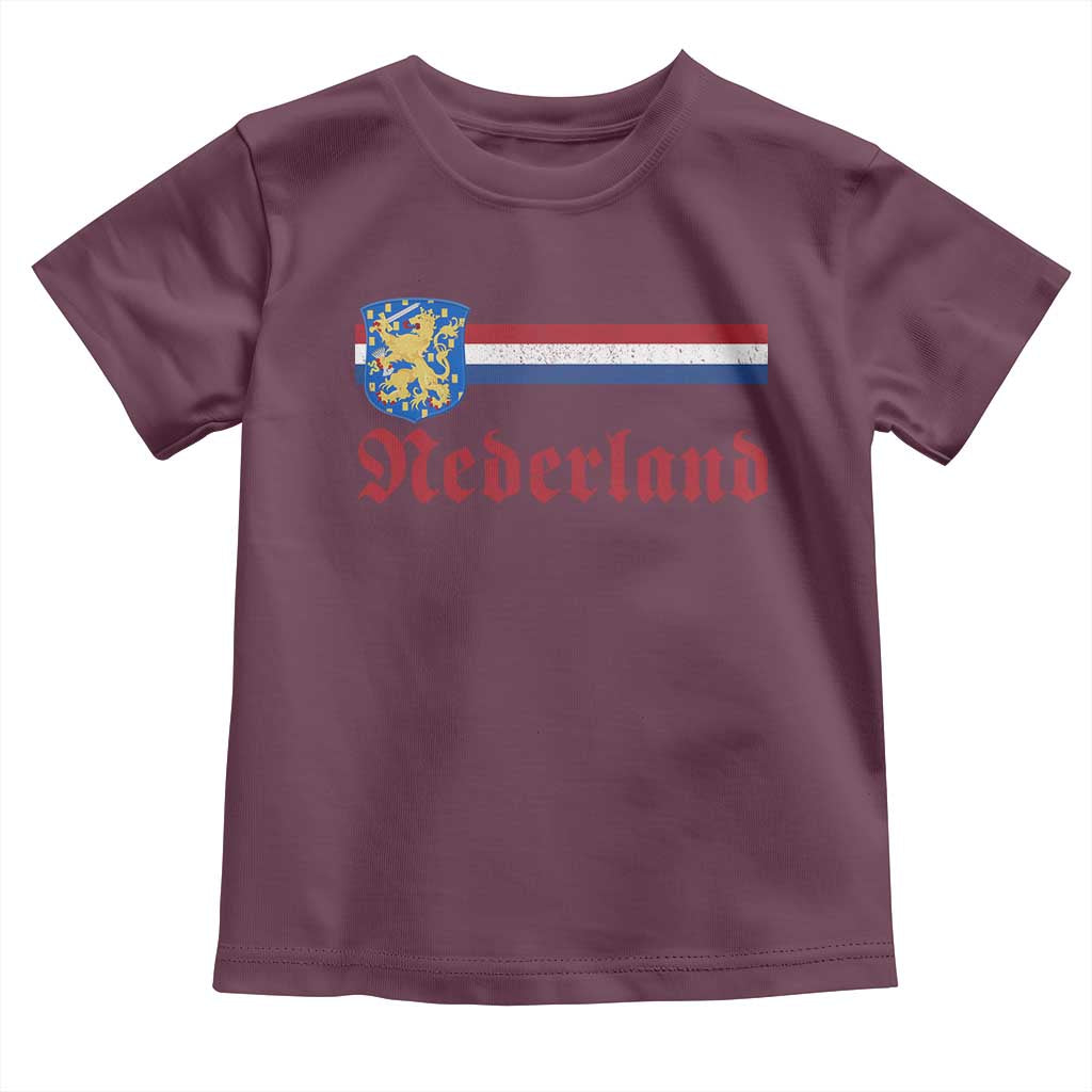Nederland Holland Emblem Lion Vintage Dutch Flag Toddler T Shirt