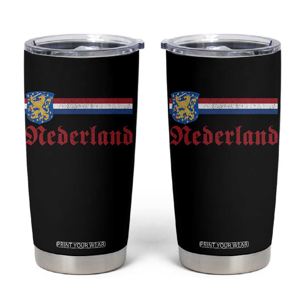 Nederland Holland Emblem Lion Vintage Dutch Flag Tumbler Cup