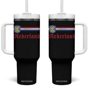 Nederland Holland Emblem Lion Vintage Dutch Flag Tumbler With Handle