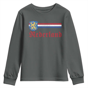 Nederland Holland Emblem Lion Vintage Dutch Flag Youth Sweatshirt