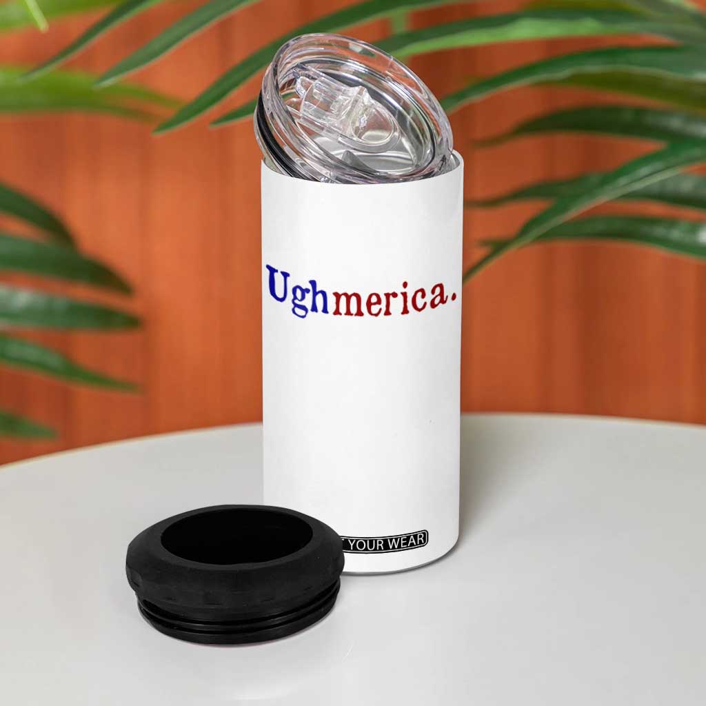 Ughmerica Liberal 4th of July Political Independence Day 4 in 1 Can Cooler Tumbler