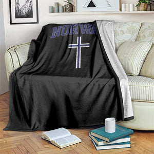 Norway Vintage Soccer Design The Nordic Cross Flag Throw Blanket TS11 Print Your Wear