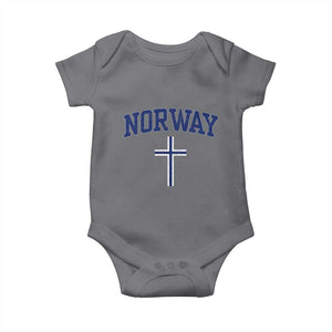 Norway Vintage Soccer Design The Nordic Cross Flag Baby Onesie