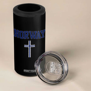 Norway Vintage Soccer Design The Nordic Cross Flag 4 in 1 Can Cooler Tumbler TS11 Print Your Wear