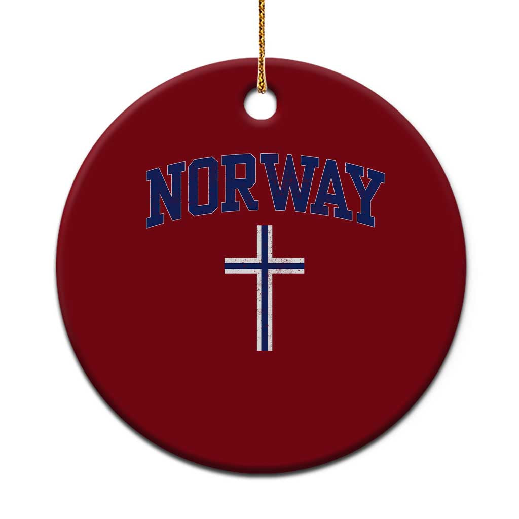 Norway Vintage Soccer Design The Nordic Cross Flag Ceramic Ornament TS11 1pc Red Print Your Wear